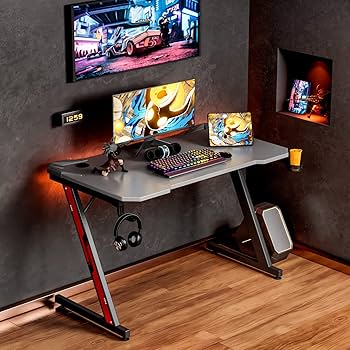 PCデスク Amazon | ゲーミングデスク 幅112cm*奥行60cm*高さ74.4cm